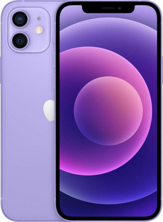 Фото Apple iPhone 12, 64 ГБ, Фиолетовый На фото изображено Apple iPhone 12, 64 ГБ, Фиолетовый